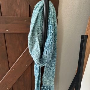 Handmade Crocheted Scarf - Turquoise